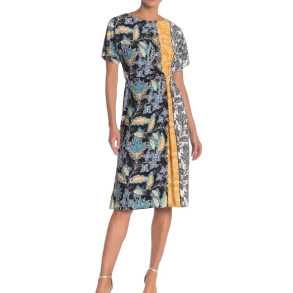 London Times Dresses & Skirts - London Times Women’s Tri Color Paisley Midi Dress Plus Size 2X NWT